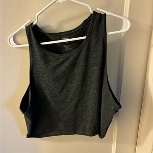 Girlfriend Collective Charcoal Sleeveless Crop Top